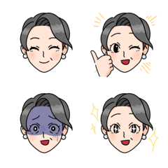 gray hair female emoji