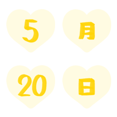 bright yellow LOVE 1-31Emoji