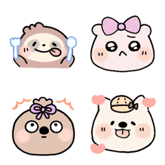 Emoji of sloth and friends