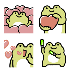 Heartful frog emoji