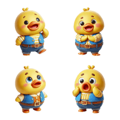 Emoji Cute Chubby Yellow Duck