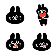 Black rabbit Emoji !