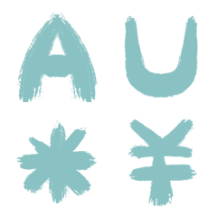 Aqua Sky Letter number symbols5