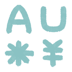 Aqua Sky Letter number symbols2