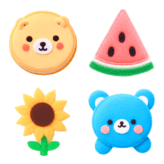 อิโมจิไลน์ Macarons Felt Summer Emoji 5