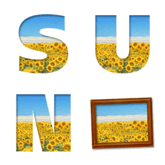 Sunflower field alphabet