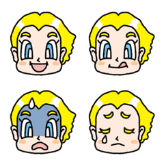 Emoji of Showa retro character blow