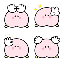 Animated cute peach emoji from Cocoa