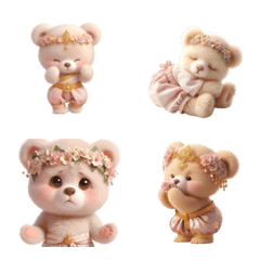 Pastel bear emoji, classic style v.2