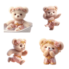 Pastel bear emoji, classic style v.3