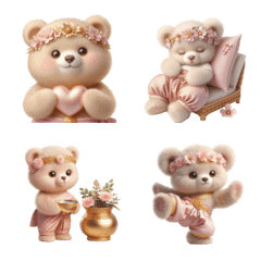 Pastel bear emoji, classic style v.1