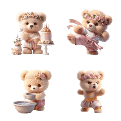 Pastel bear emoji, classic style v.4