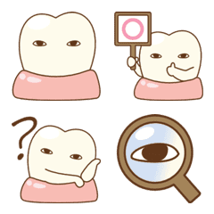 Silent tooth character Emoji