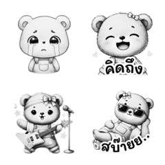 Butterbear : Nong Noey [ emoji ] B/W