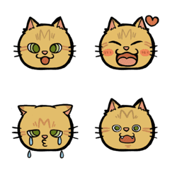 pretty red tabby cat DORA-Emoji-New