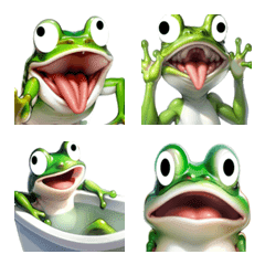 Funny frog emoji.