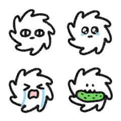 wind typhoon Face comics Emoji 02