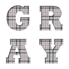 Grey Tartan Alphabet