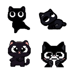 Pixel Black Cat