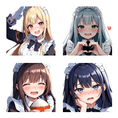 Cute maid emoji 4