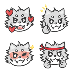 Pl Pl wolf emoticon stickers