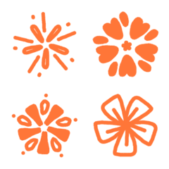 Line flower series2(Orange)