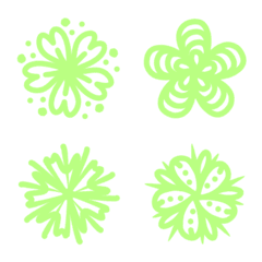 Line flower series1(light green)