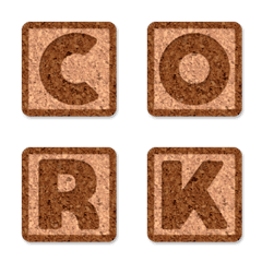 Cork Coaster Alphabet