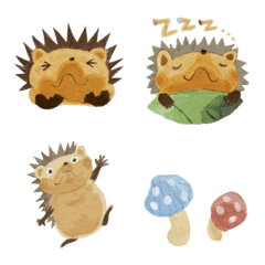 mushroom forest hedgehog emoji