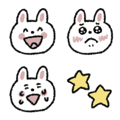 Emoji of a rabbit rich in emotions