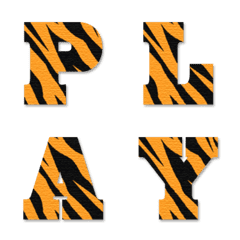 Tiger print alphabet