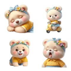 Kawaii little bear, bright and happy v.2