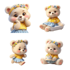 Kawaii little bear, bright and happy v.4