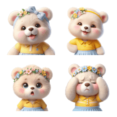 Kawaii little bear, bright and happy v.6