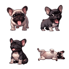 French bulldog gently attached Emoji