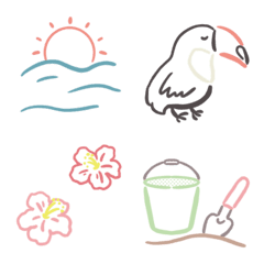 Tropical line drawing emoji.