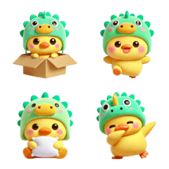 อิโมจิ น้อนเป็ดเหลืองไดโน่