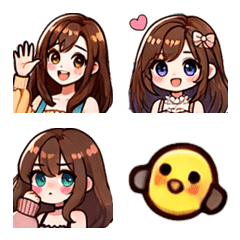 Cute Everyday: long hair Girl emoji