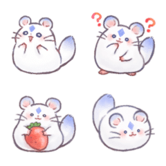 White and round mochimochi emoji