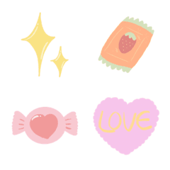Sweetie and candy pastel emoji