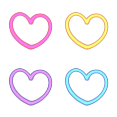 neon heart blink