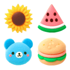 อิโมจิไลน์ Macarons Felt Summer Emoji 6