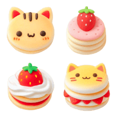 ねこ　パンケーキ　絵文字16