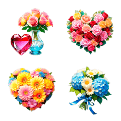 Bouquet Emoji France-Heart