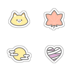 Happy autumn sticker emoji