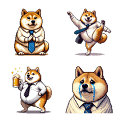 Pixel art fat shiba for husband