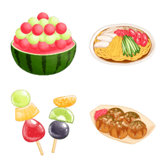 อิโมจิไลน์ Assorted summer food 2