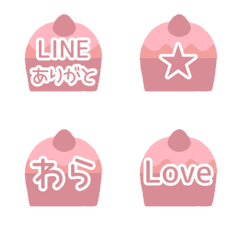 อิโมจิไลน์ [S] LINE CUPCAKE 1 [2][PINK]