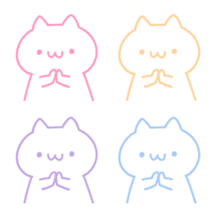 ▶動く! 高速拍手ねこ(線画）