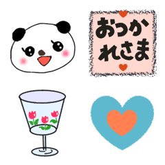 Panda-chan's everyday retro Emojis